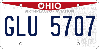 OH license plate GLU5707