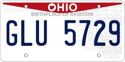 OH license plate GLU5729
