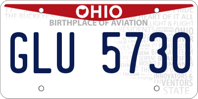 OH license plate GLU5730