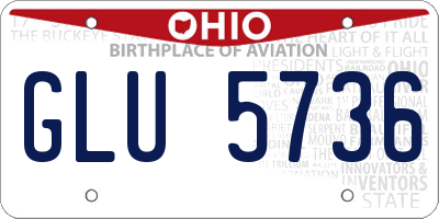 OH license plate GLU5736