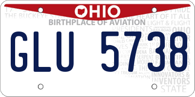 OH license plate GLU5738