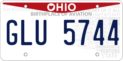 OH license plate GLU5744