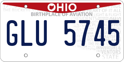 OH license plate GLU5745