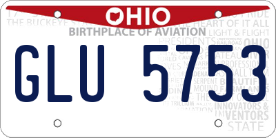 OH license plate GLU5753