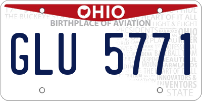 OH license plate GLU5771