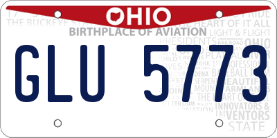 OH license plate GLU5773
