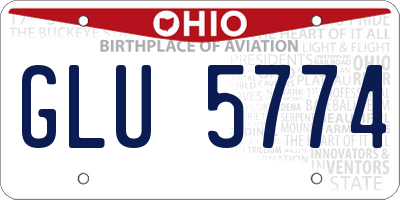 OH license plate GLU5774