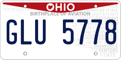 OH license plate GLU5778