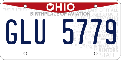 OH license plate GLU5779