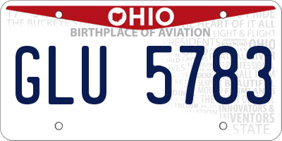 OH license plate GLU5783