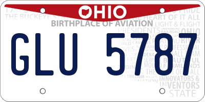 OH license plate GLU5787