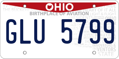 OH license plate GLU5799