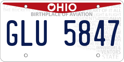 OH license plate GLU5847