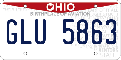 OH license plate GLU5863