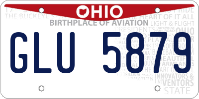 OH license plate GLU5879