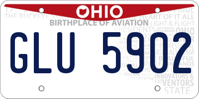 OH license plate GLU5902