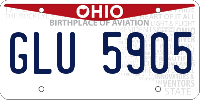OH license plate GLU5905