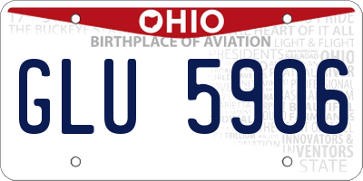 OH license plate GLU5906
