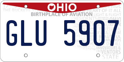 OH license plate GLU5907