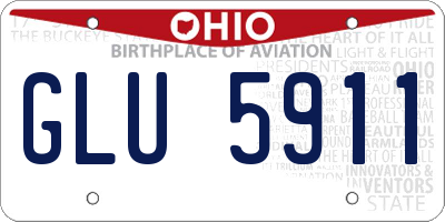OH license plate GLU5911