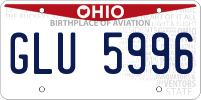 OH license plate GLU5996