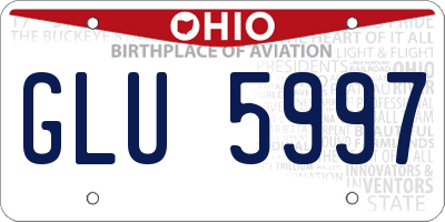 OH license plate GLU5997