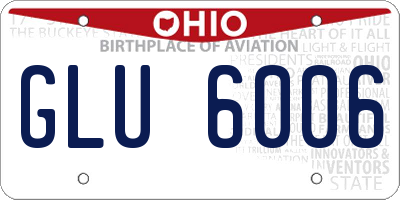 OH license plate GLU6006