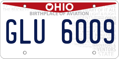 OH license plate GLU6009