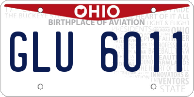 OH license plate GLU6011