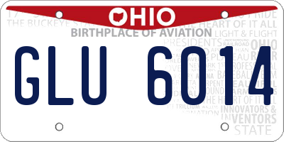 OH license plate GLU6014