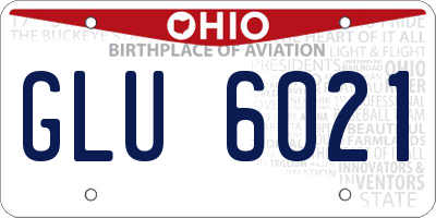 OH license plate GLU6021