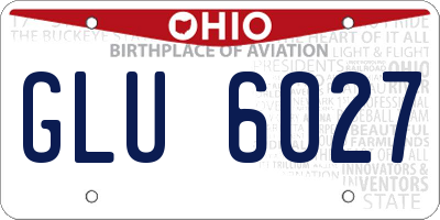 OH license plate GLU6027