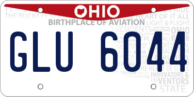 OH license plate GLU6044
