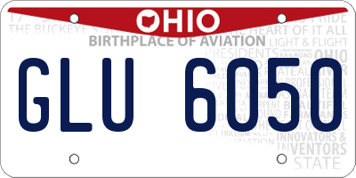 OH license plate GLU6050
