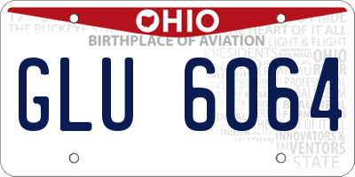 OH license plate GLU6064