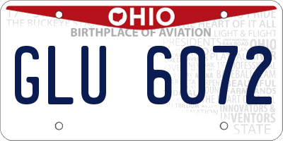 OH license plate GLU6072