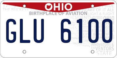 OH license plate GLU6100