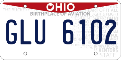 OH license plate GLU6102