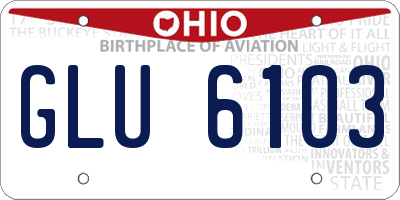 OH license plate GLU6103