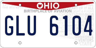 OH license plate GLU6104