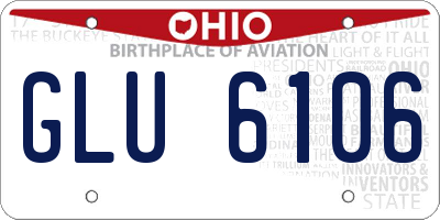 OH license plate GLU6106