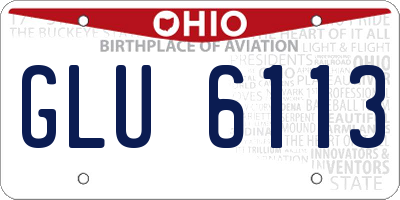 OH license plate GLU6113