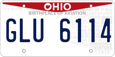 OH license plate GLU6114
