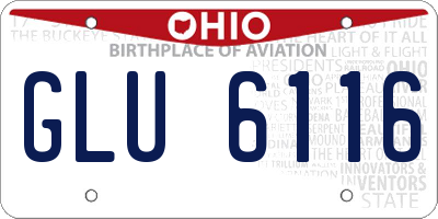 OH license plate GLU6116
