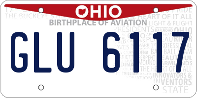 OH license plate GLU6117