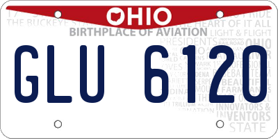 OH license plate GLU6120