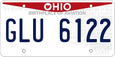 OH license plate GLU6122