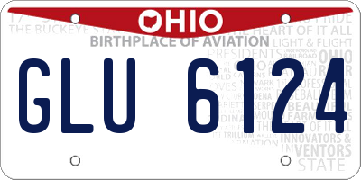 OH license plate GLU6124