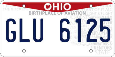 OH license plate GLU6125