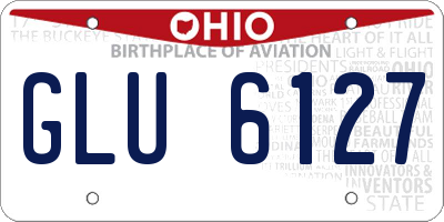 OH license plate GLU6127